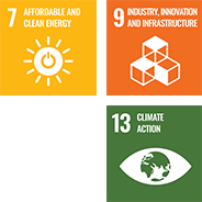 7.AFFORDABLE AND CLEAN ENERGY 9.INDUSTRY, INNOVATION AND INFRASTRUCTURE 13.CLIMATE ACTION